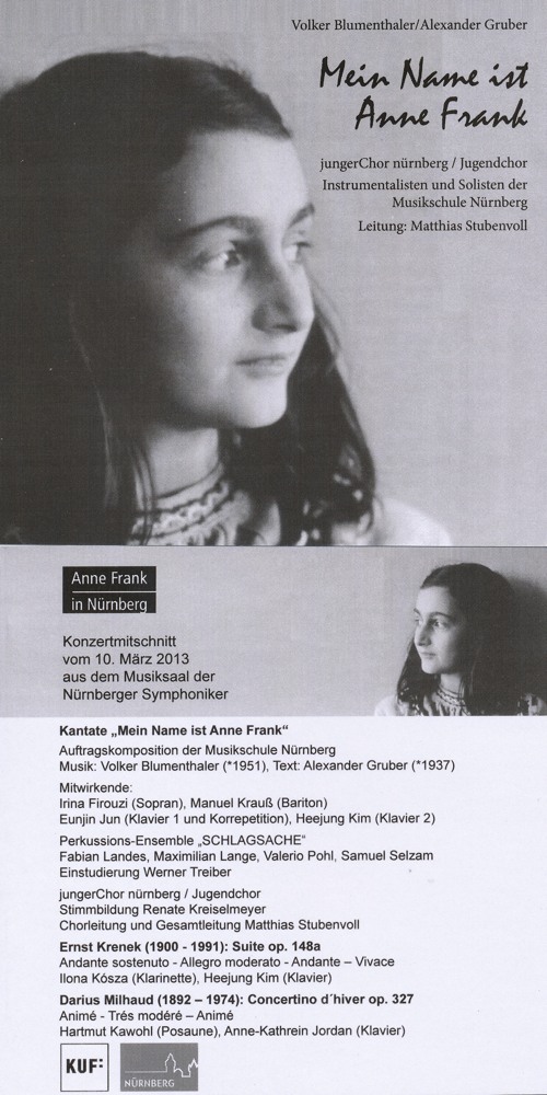 anne frank cantata